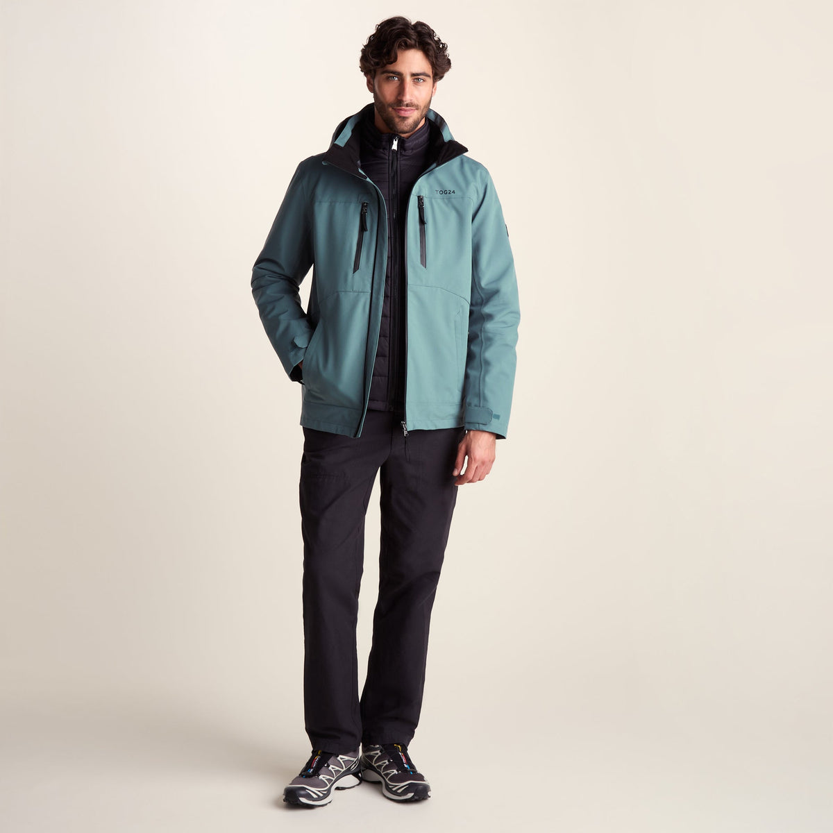 Denton Mens 3-in-1 Waterproof Jacket - Light Teal