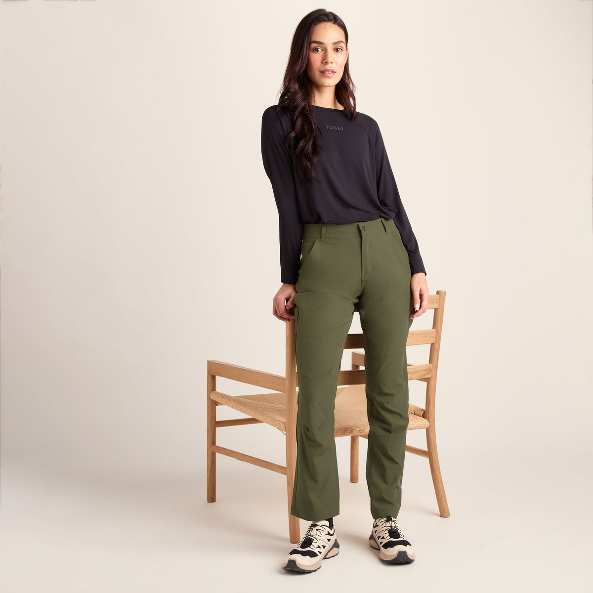 Denver Womens Walking Trousers Short - Khaki