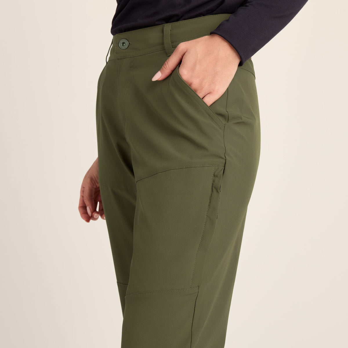 Denver Womens Walking Trousers Long - Khaki