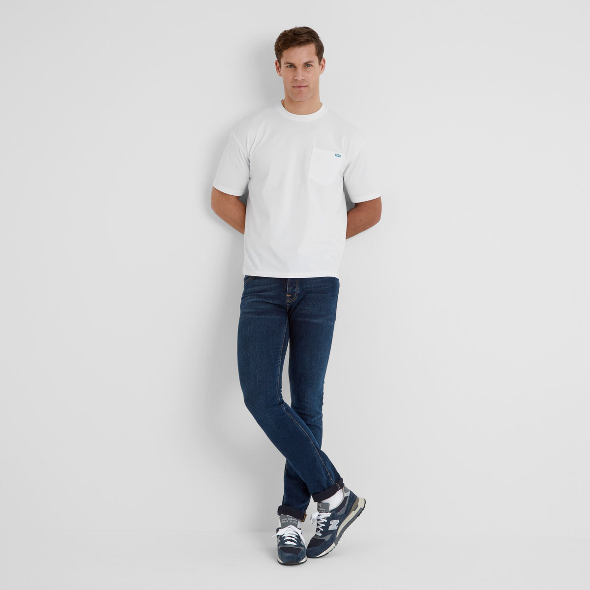 Denva Mens Oversized Premium Heavyweight Jersey T-Shirt - Optic White
