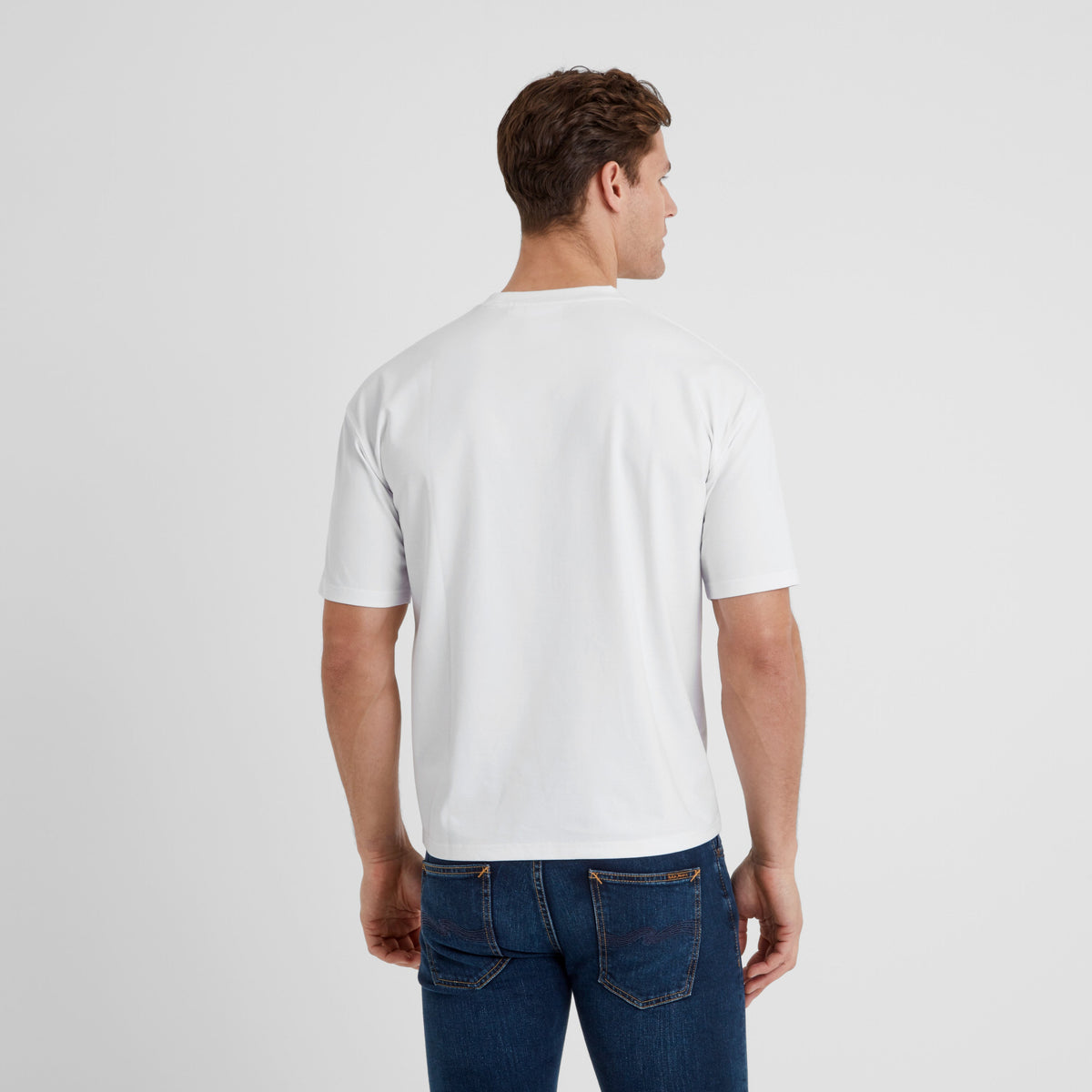Denva Mens Oversized Premium Heavyweight Jersey T-Shirt - Optic White