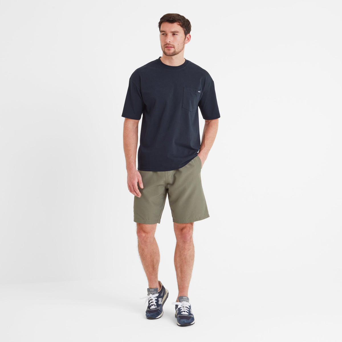 Denva Mens Oversized Premium Heavyweight Jersey T-Shirt - Dark Indigo