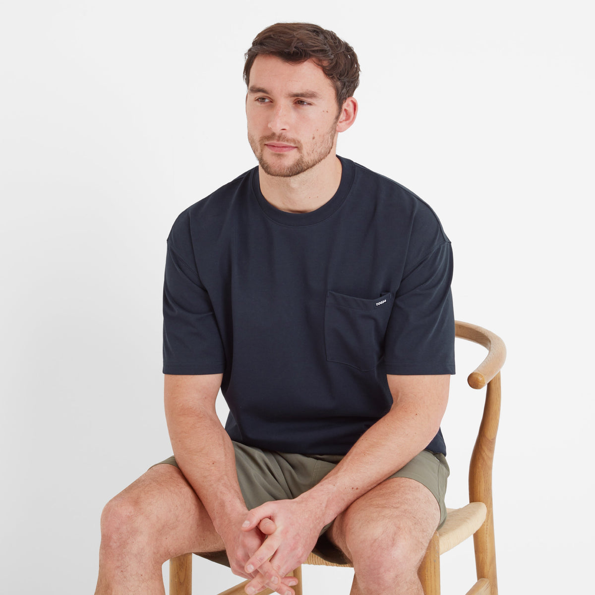 Denva Mens Oversized Premium Heavyweight Jersey T-Shirt - Dark Indigo