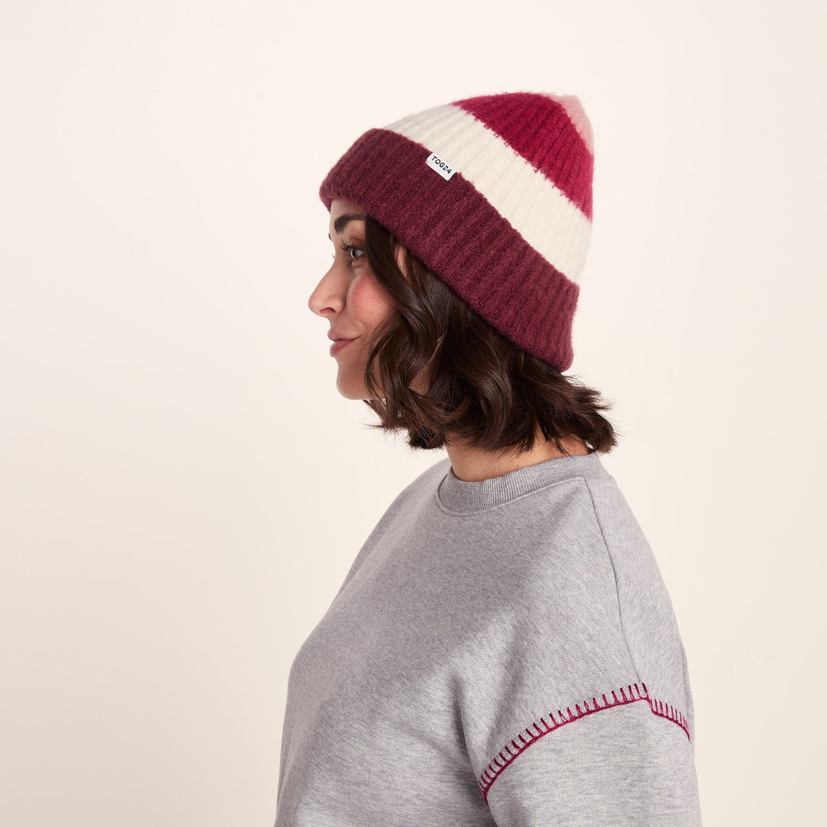 Desmon Knit Hat - Washed Burgundy