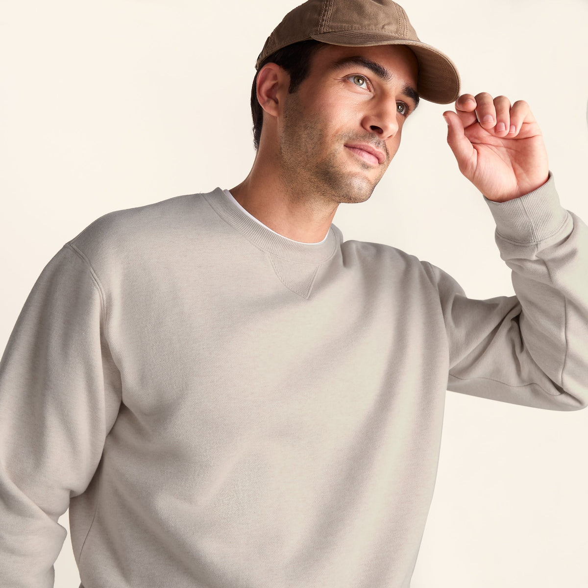 Dolan Mens Supersoft Crew Neck Sweatshirt - Buttercream Melange