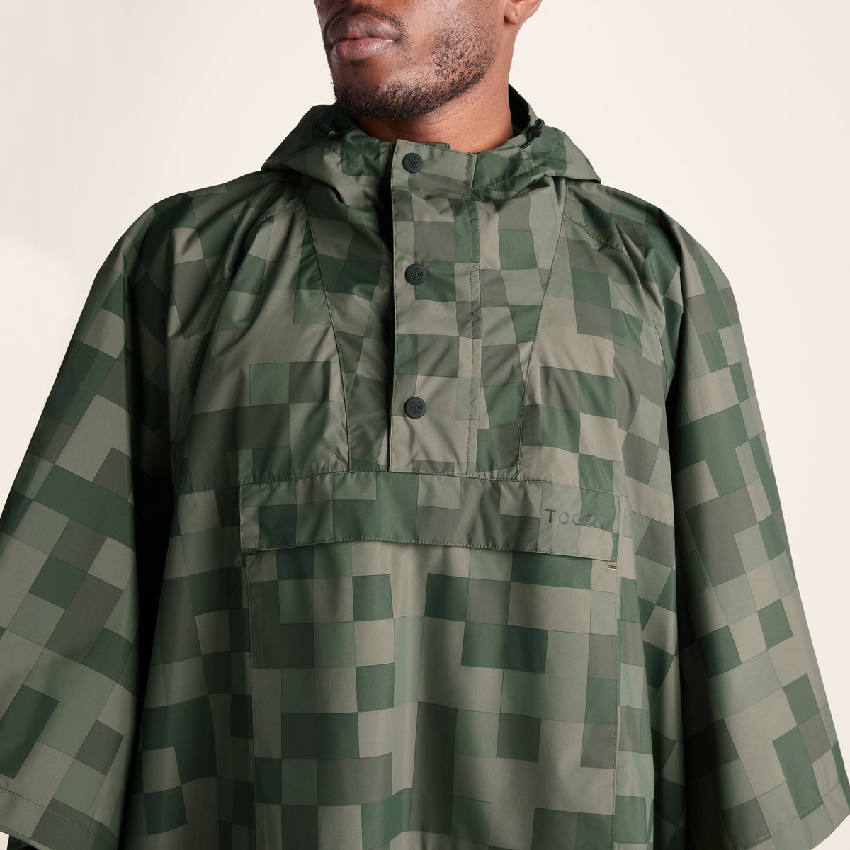 Drench Unisex Waterproof Poncho - Forage Green Pixel Print