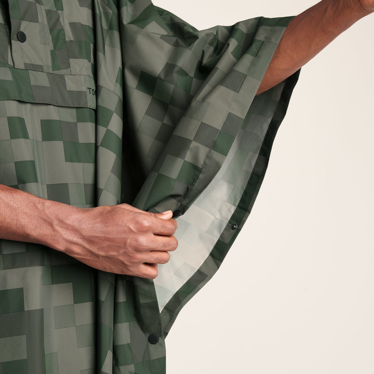Drench Unisex Waterproof Poncho - Forage Green Pixel Print
