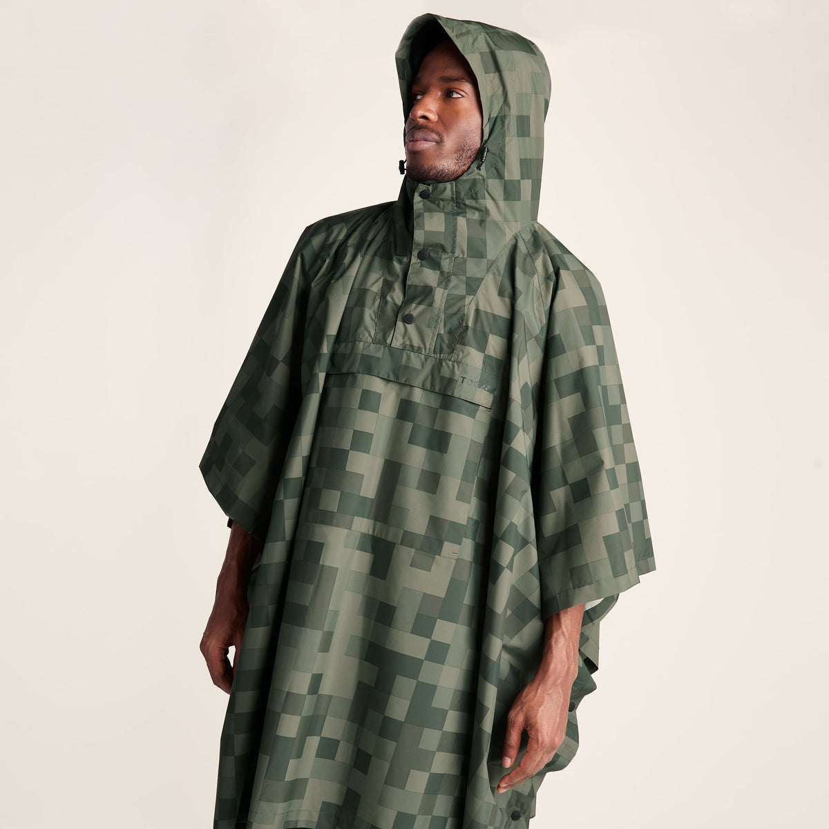 Drench Unisex Waterproof Poncho - Forage Green Pixel Print