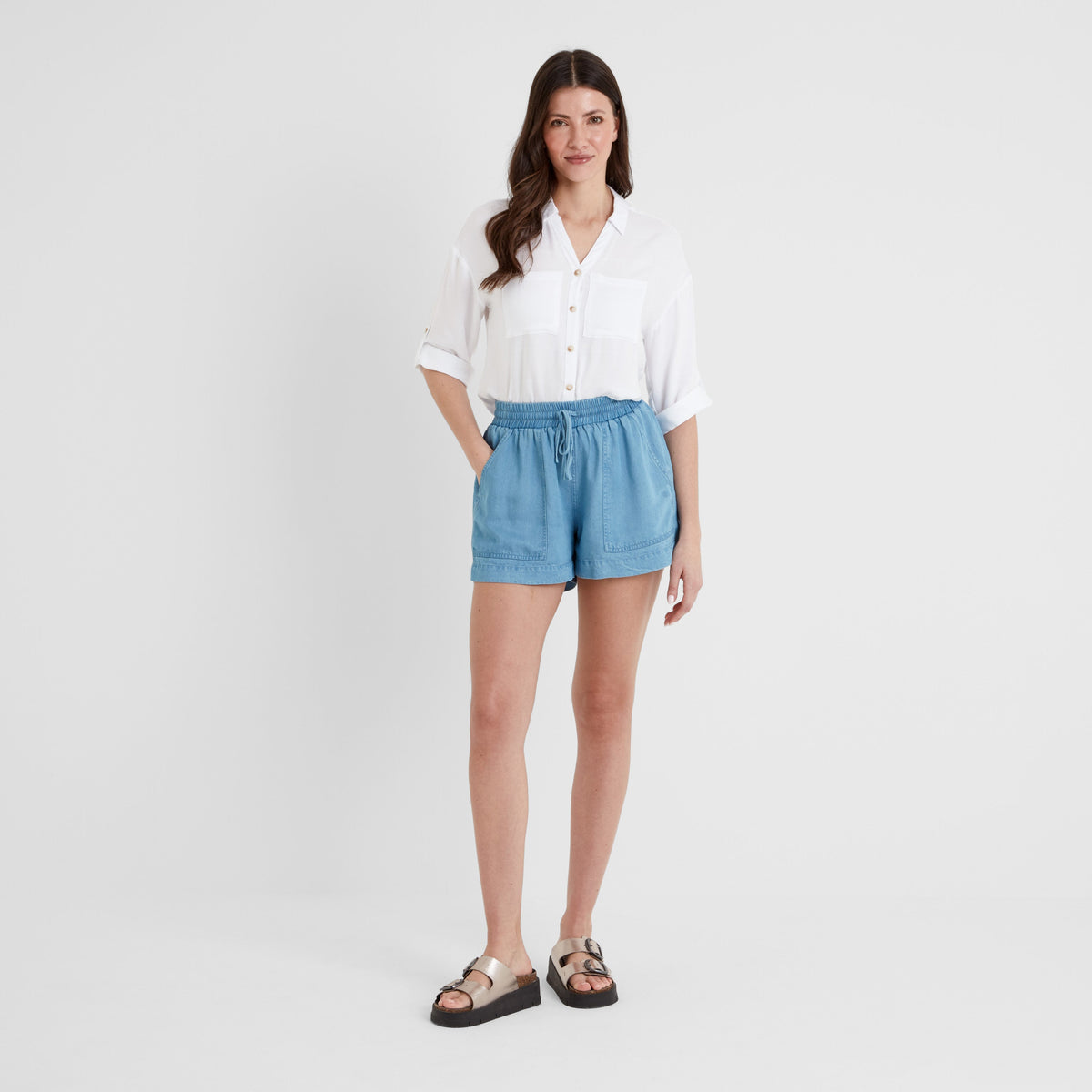 Felicia Womens Shirt Short Sleeve - Optic White