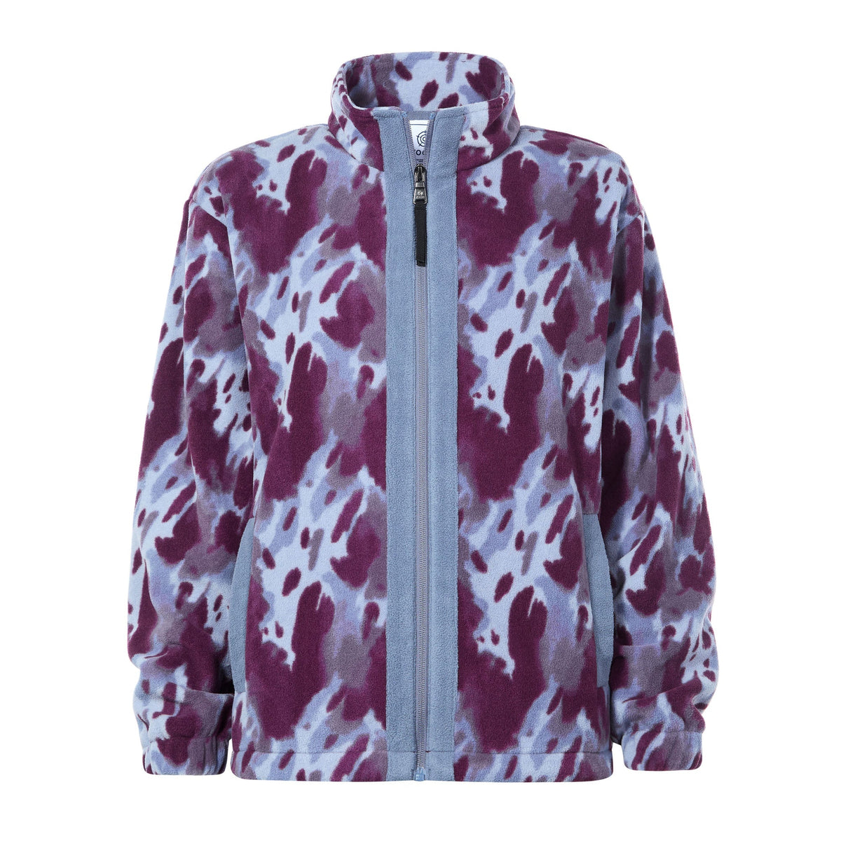 Firan Womens Relaxed Fit Microfleece Jacket - Smokey Blue Print