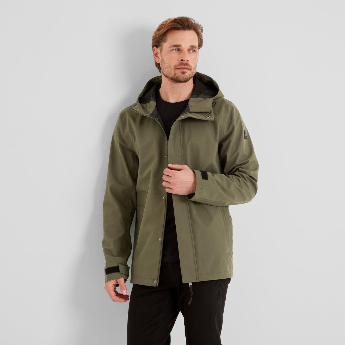 Flynn Mens Waterproof Jacket - Moss Green