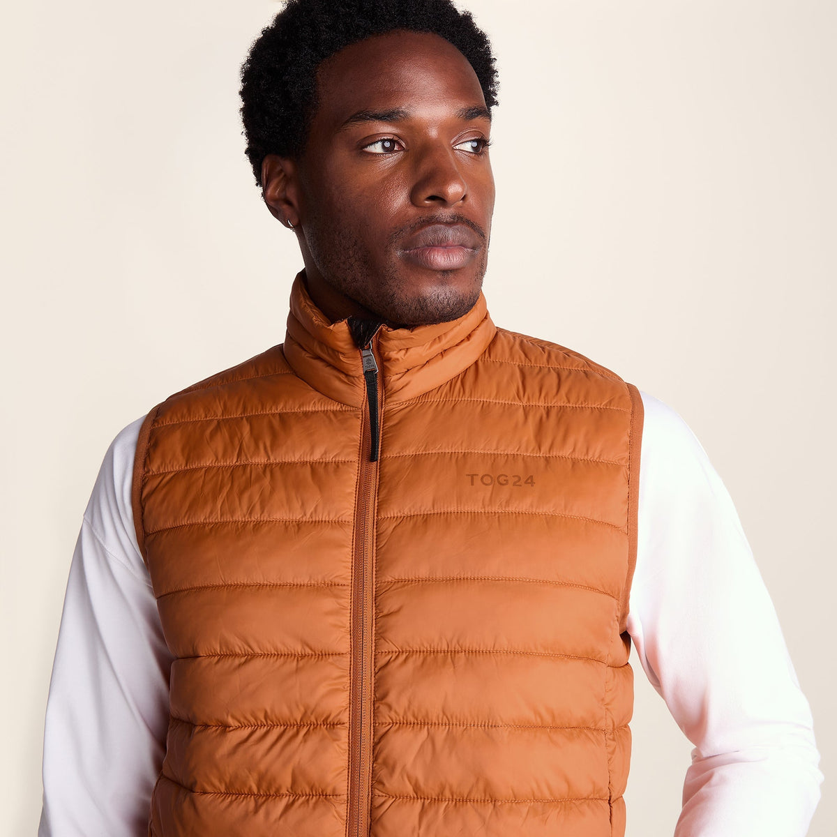 Gibson Mens Insulated Padded Gilet - Mahoganey