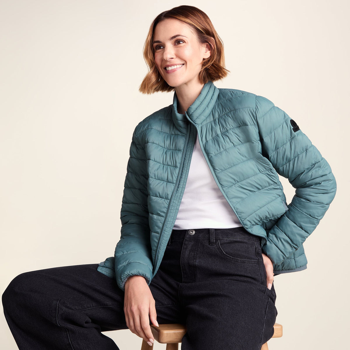 Gibson Womens Insulated Padded Jacket - Smokey Teal