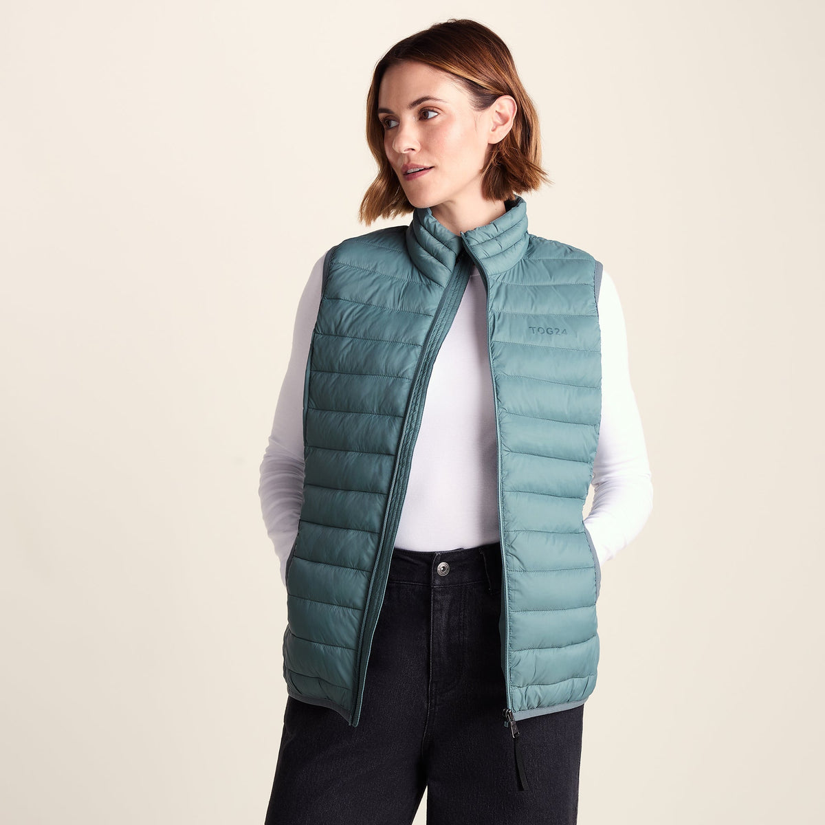 Gibson Womens Insulated Padded Gilet - Smokey Teal
