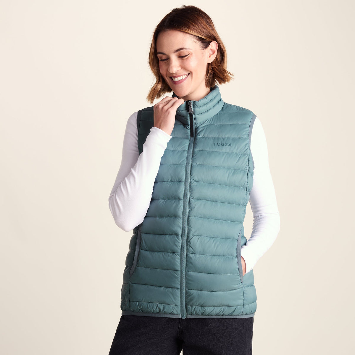 Gibson Womens Insulated Padded Gilet - Smokey Teal