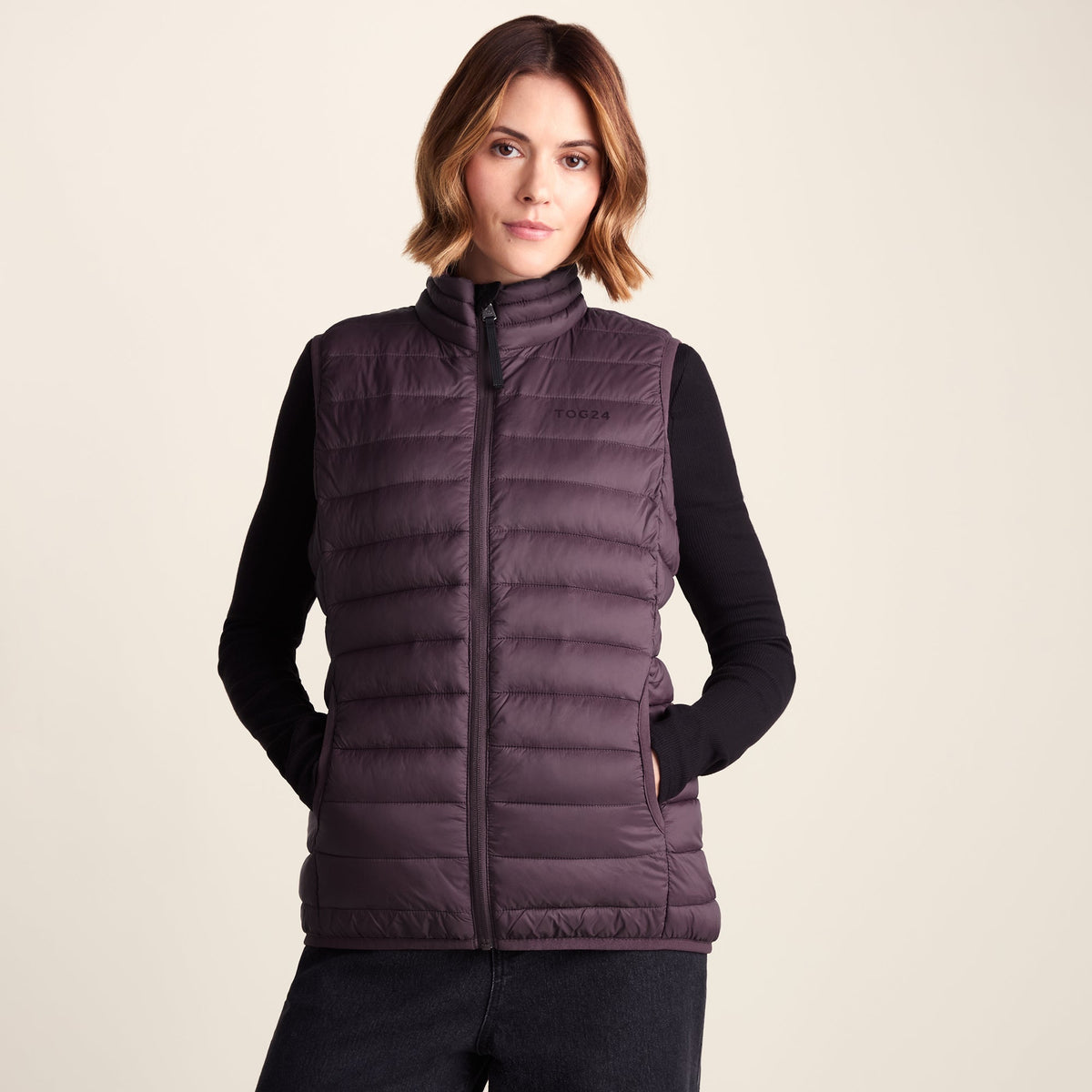 Gibson Womens Insulated Padded Gilet - Dark Mauve