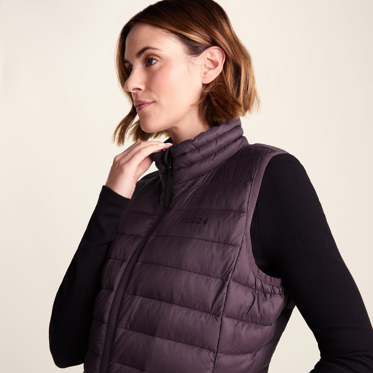 Gibson Womens Insulated Padded Gilet - Dark Mauve