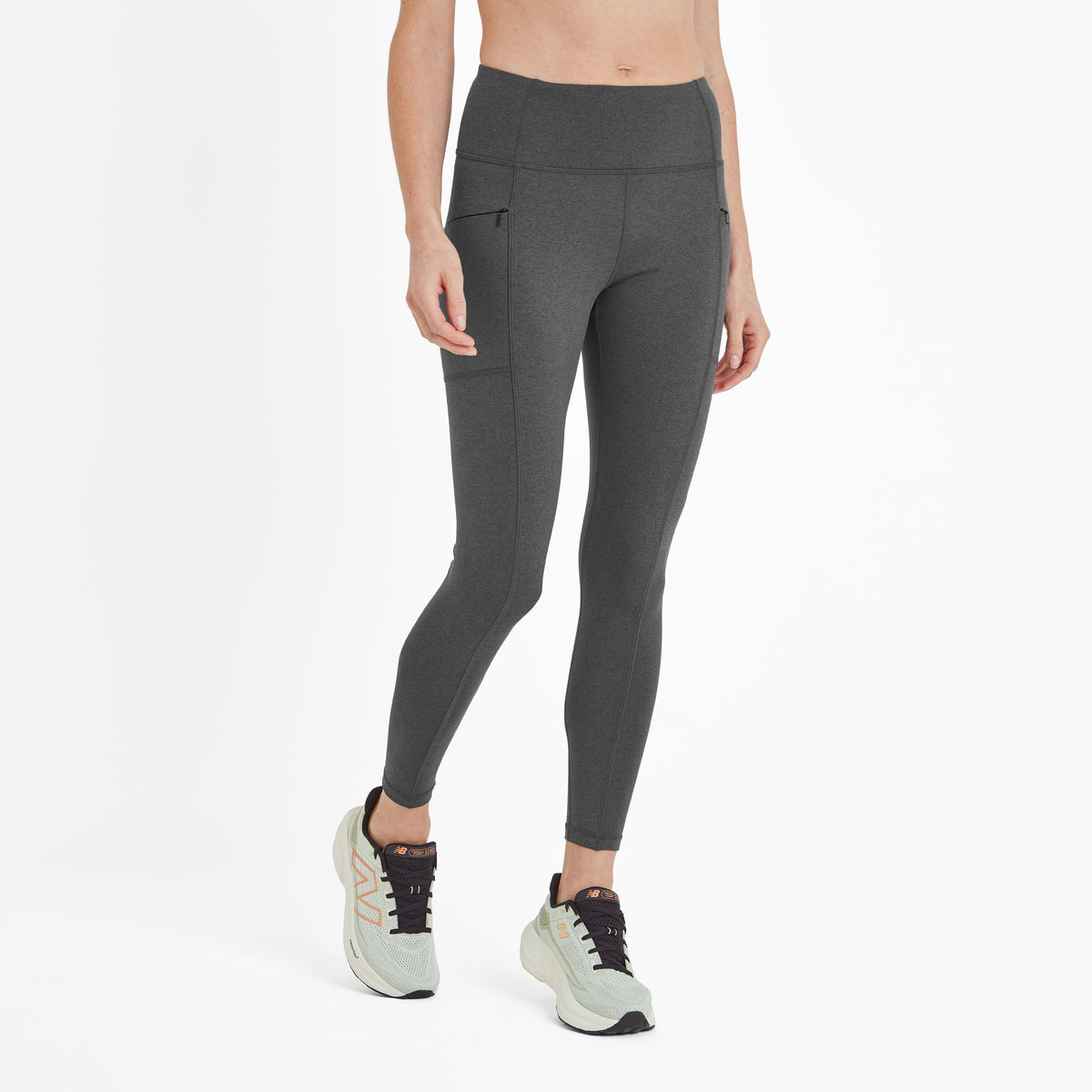 Haller Womens Performance Leggings - Dark Grey Marl