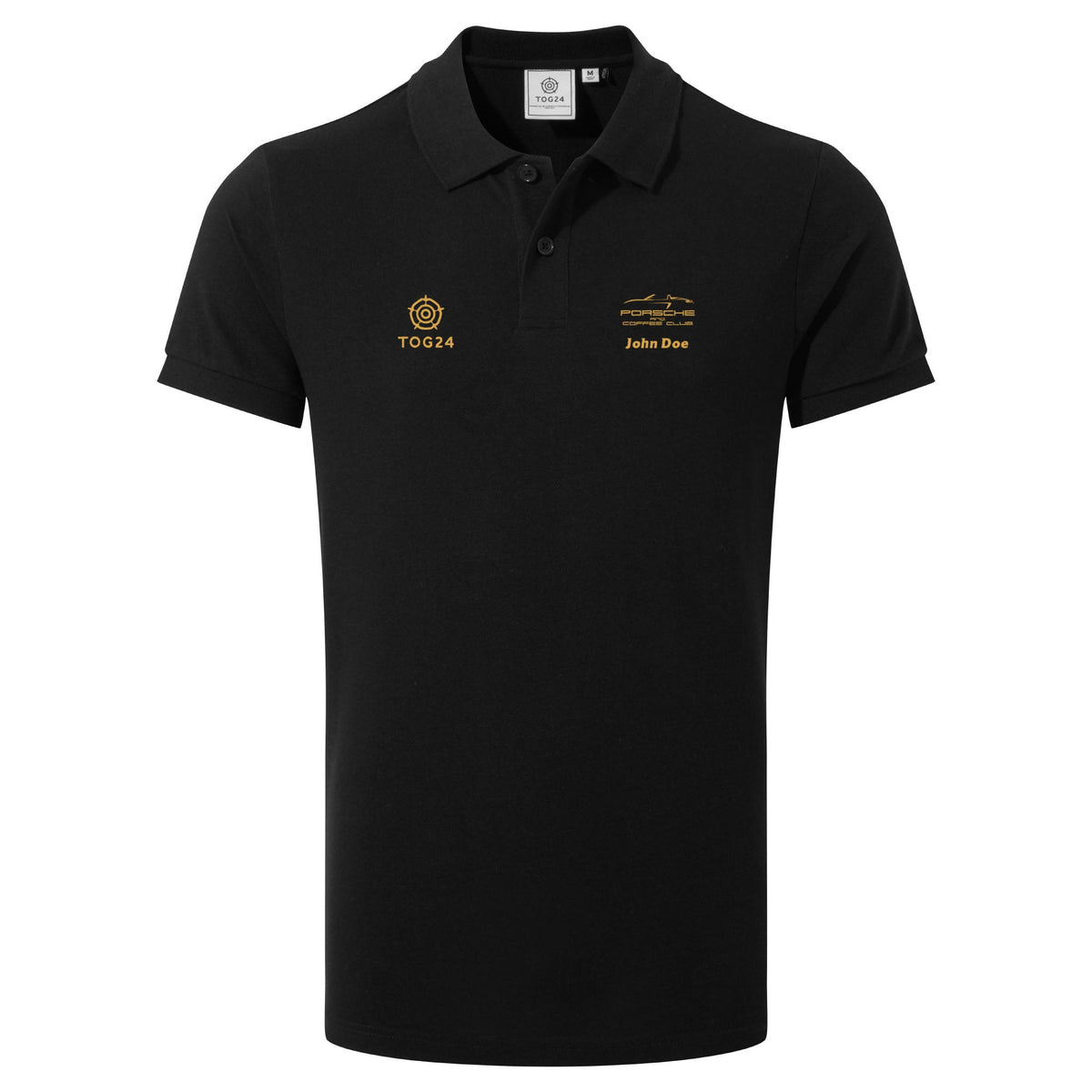 Porsche & Coffee Club Cabriolet Mens - Hamerton Polo Shirt Black