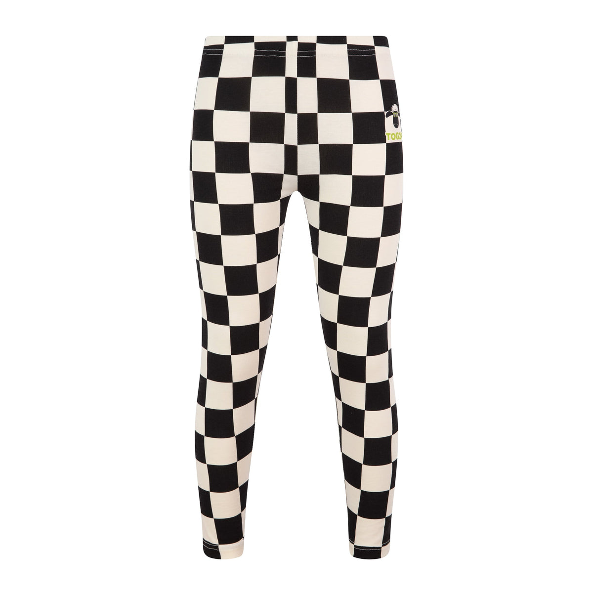 Harri Kids Shaun the Sheep Legging - Black Woolly Checkerboard