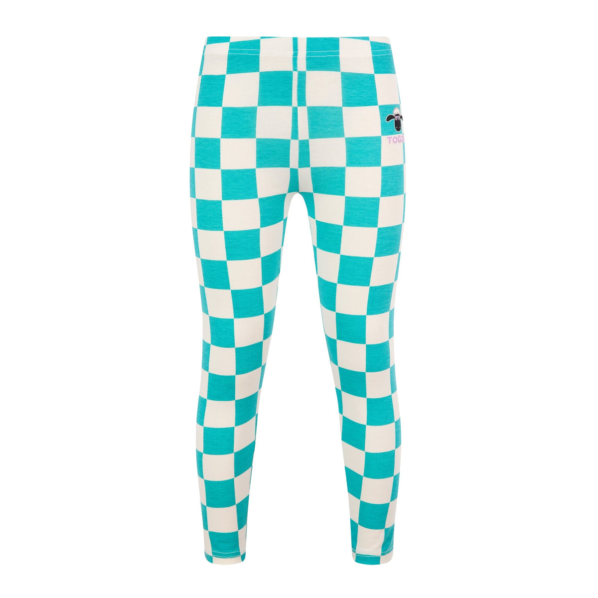 Harri Kids Shaun the Sheep Legging - Spearmint Woolly Checkerboard