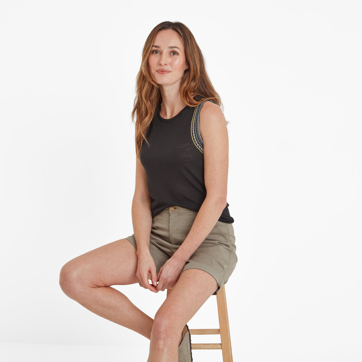 Iris Womens Vest - Washed Black