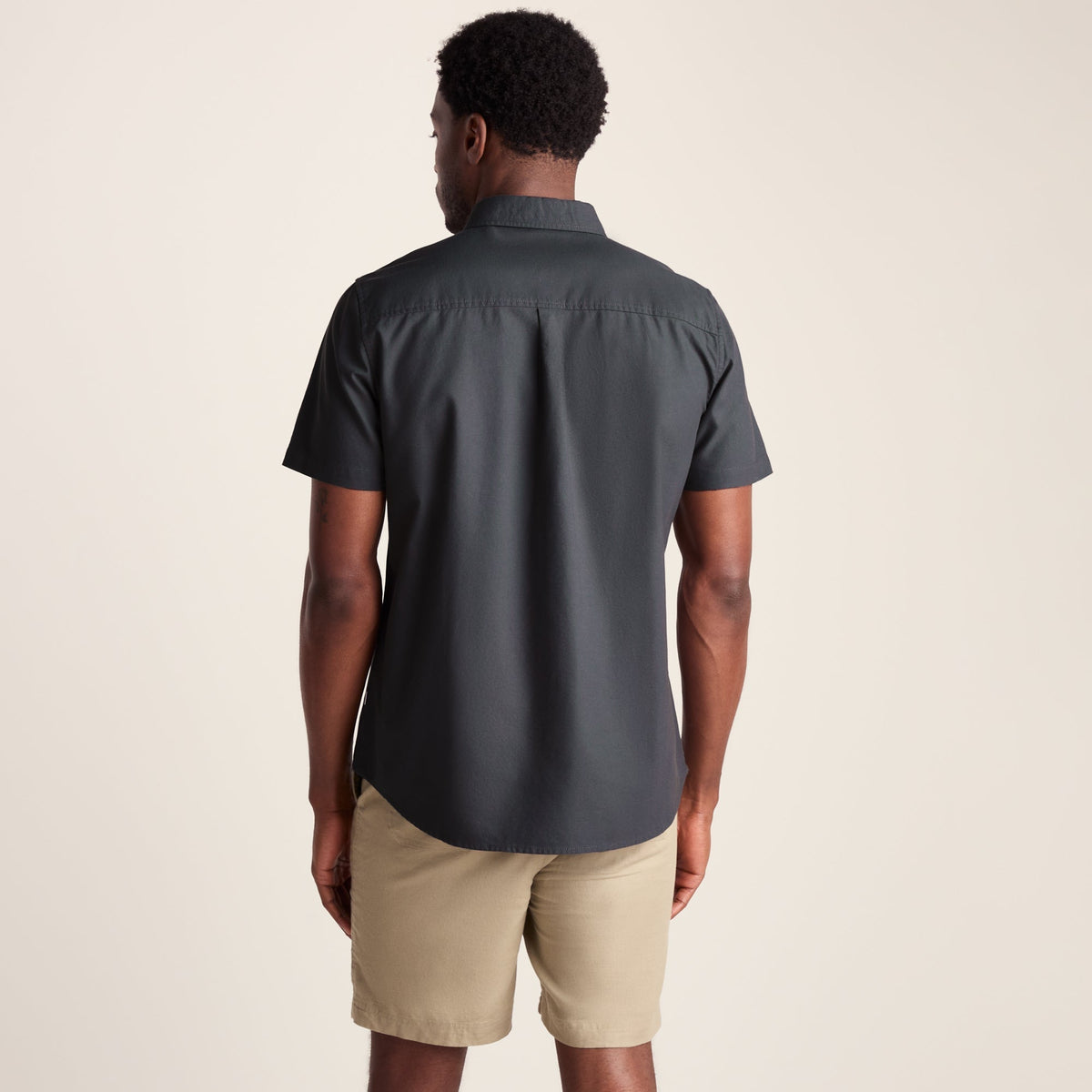 Jayden Mens 100% Cotton Short Sleeve Shirt - Deep Slate