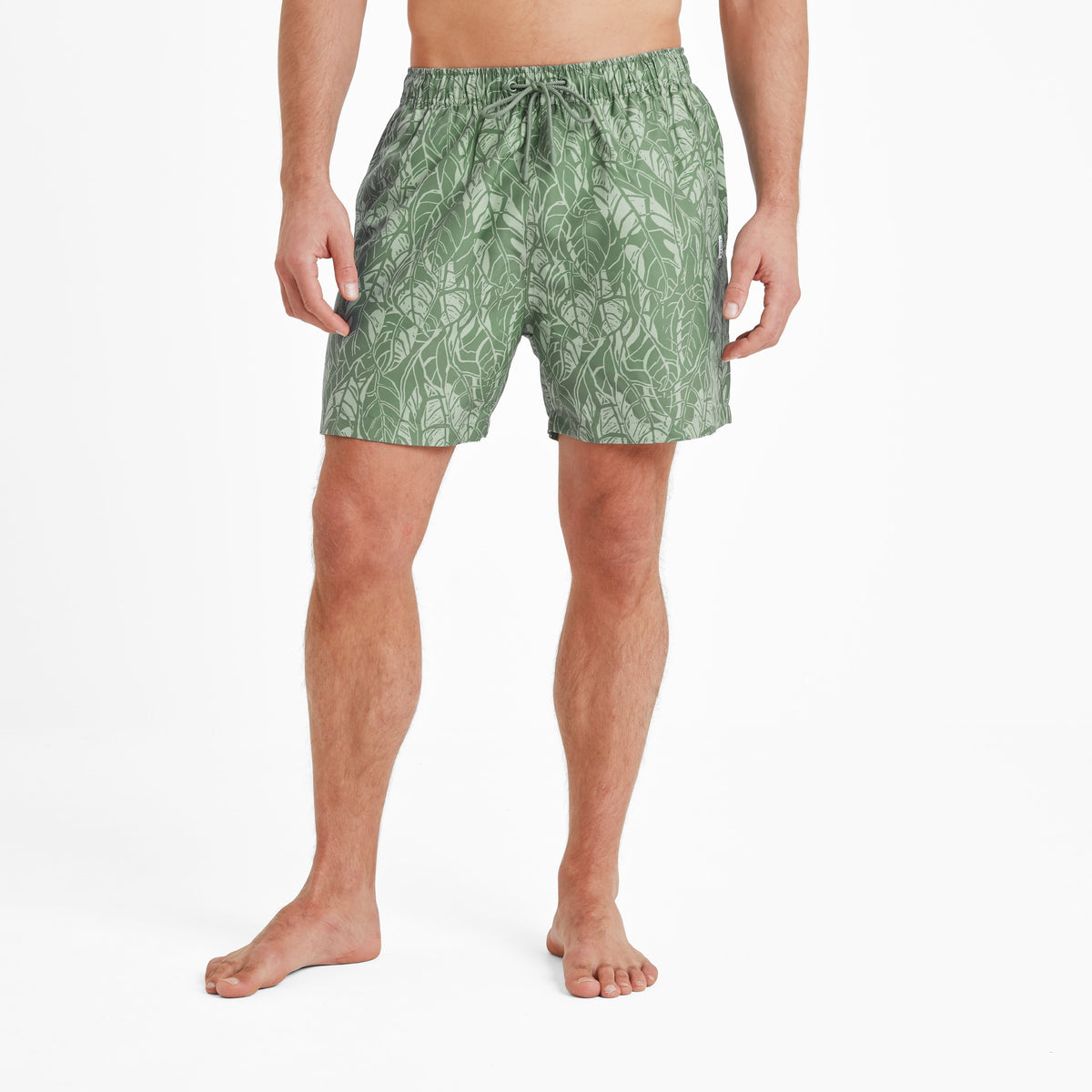 Kai Mens Swimshorts - Pistachio Palm Print