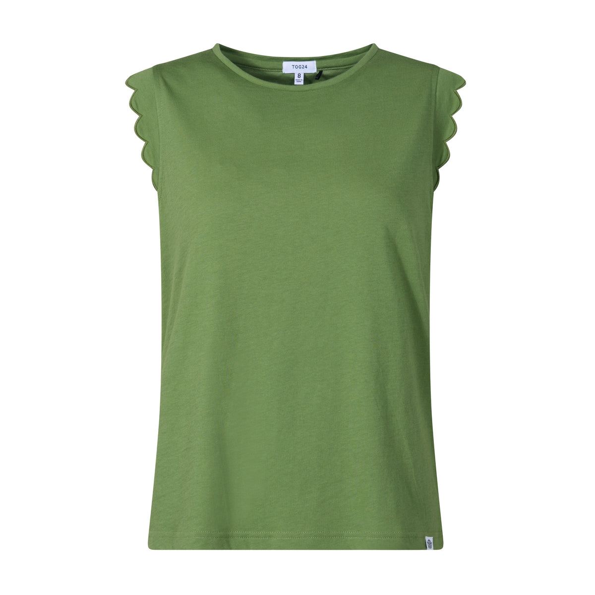 Katie Womens 100% Cotton Supersoft Vest - Dark Matcha