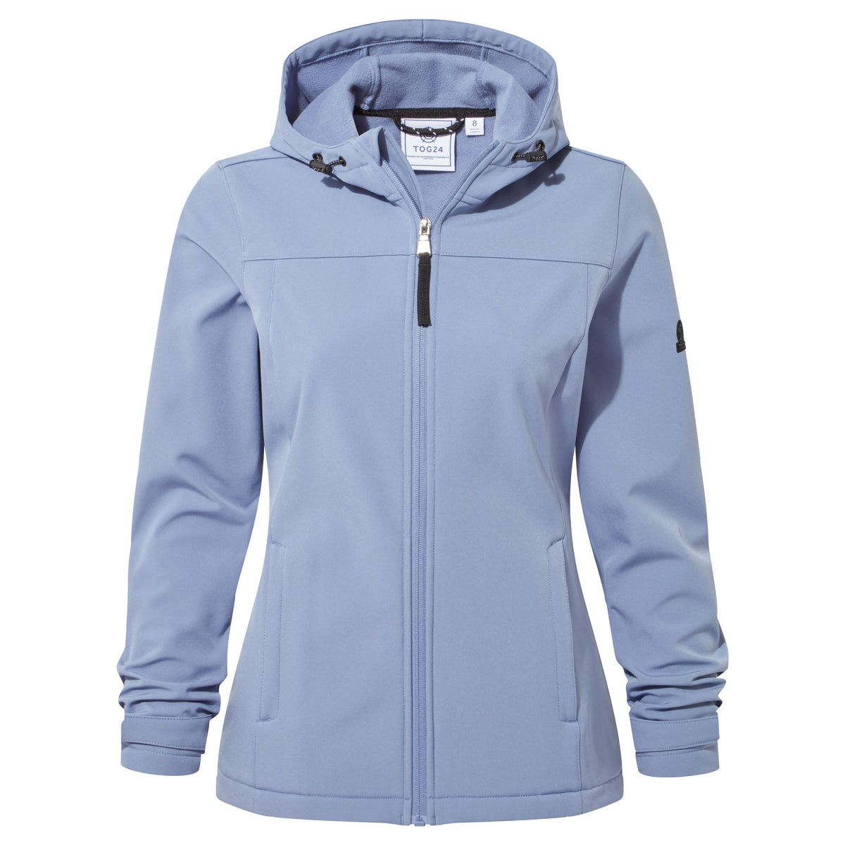 Keld Womens Shower Resistant Hooded Softshell Jacket - Misty Blue