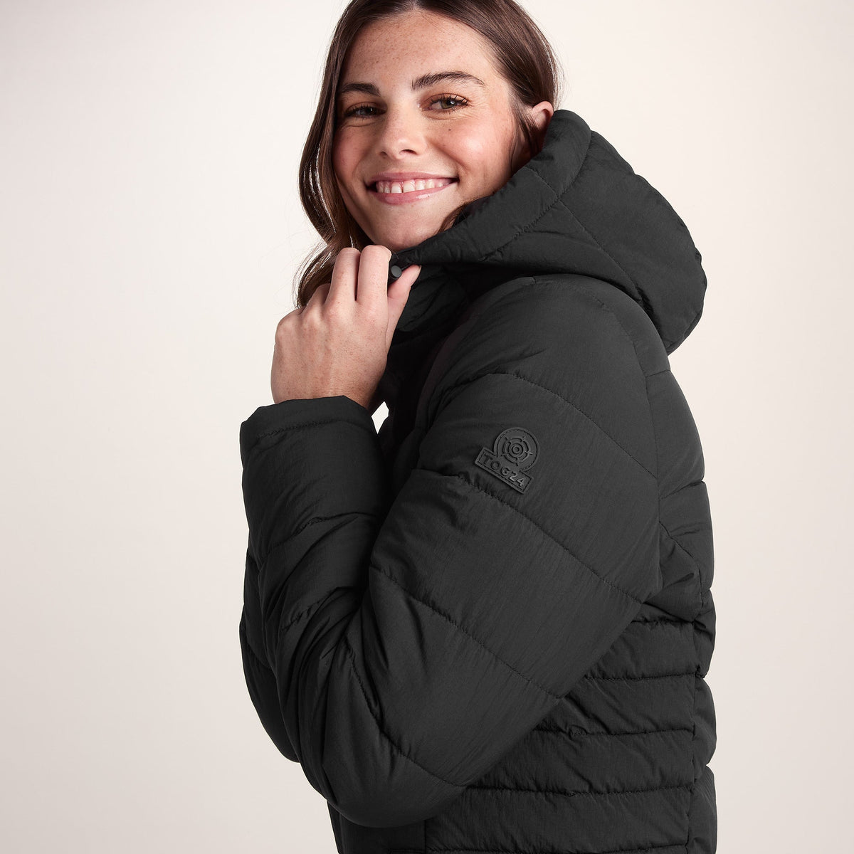Kirkham Womens Long Shower Resistant Insulated Jacket - Black