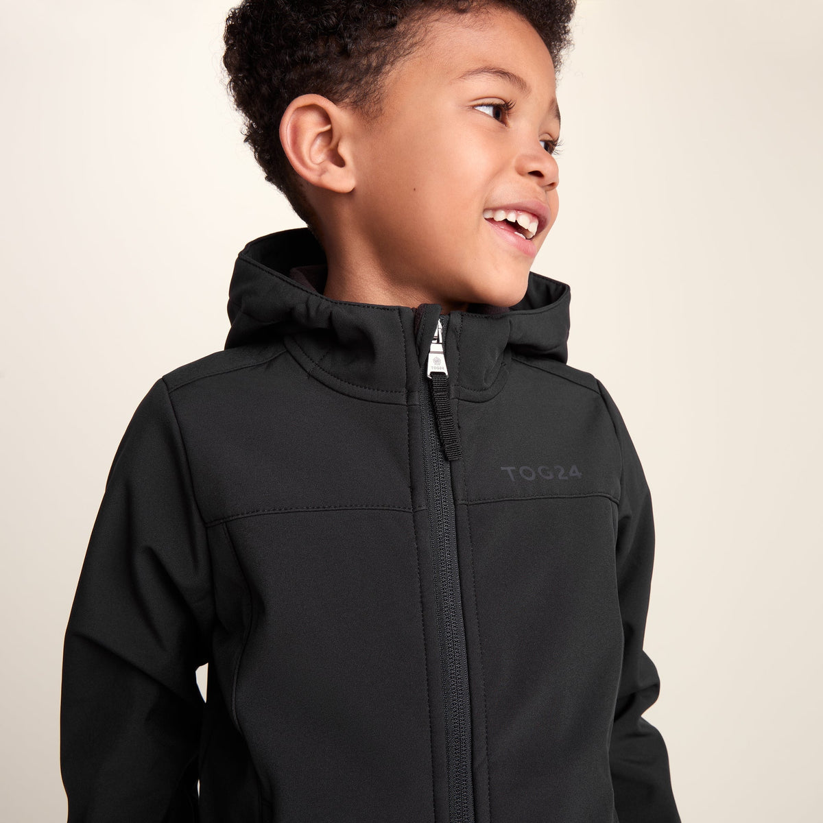 Koroma Kids Softshell Hooded Jacket - Black