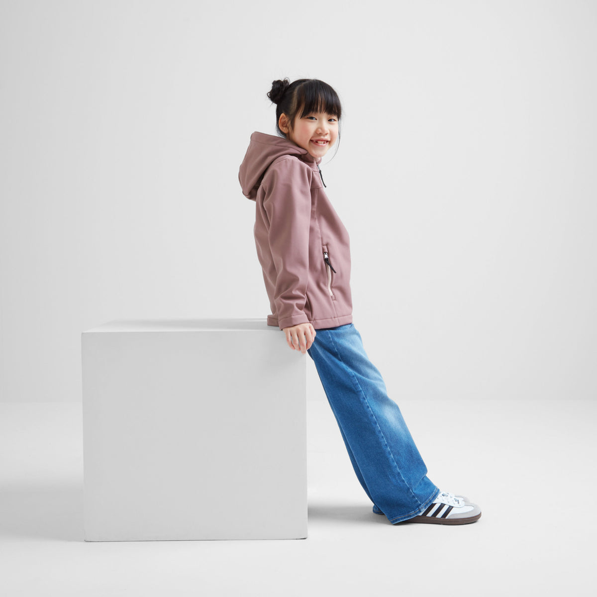 Koroma Kids Softshell Hooded Jacket - Mauve