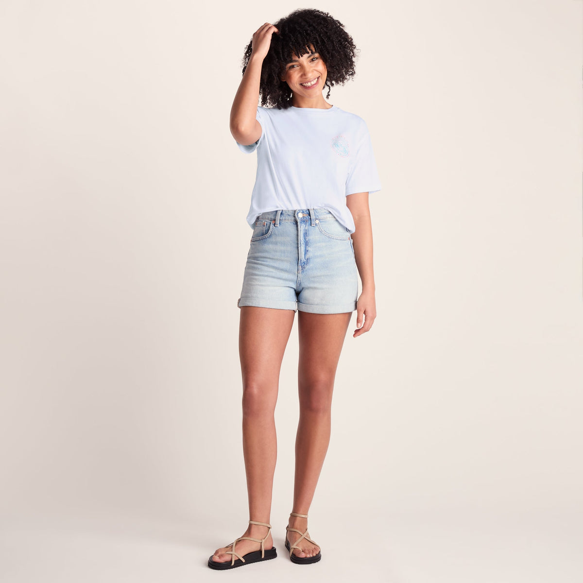 Lakeside Womens 100% Cotton Supersoft Relaxed Fit T-Shirt - Optic White