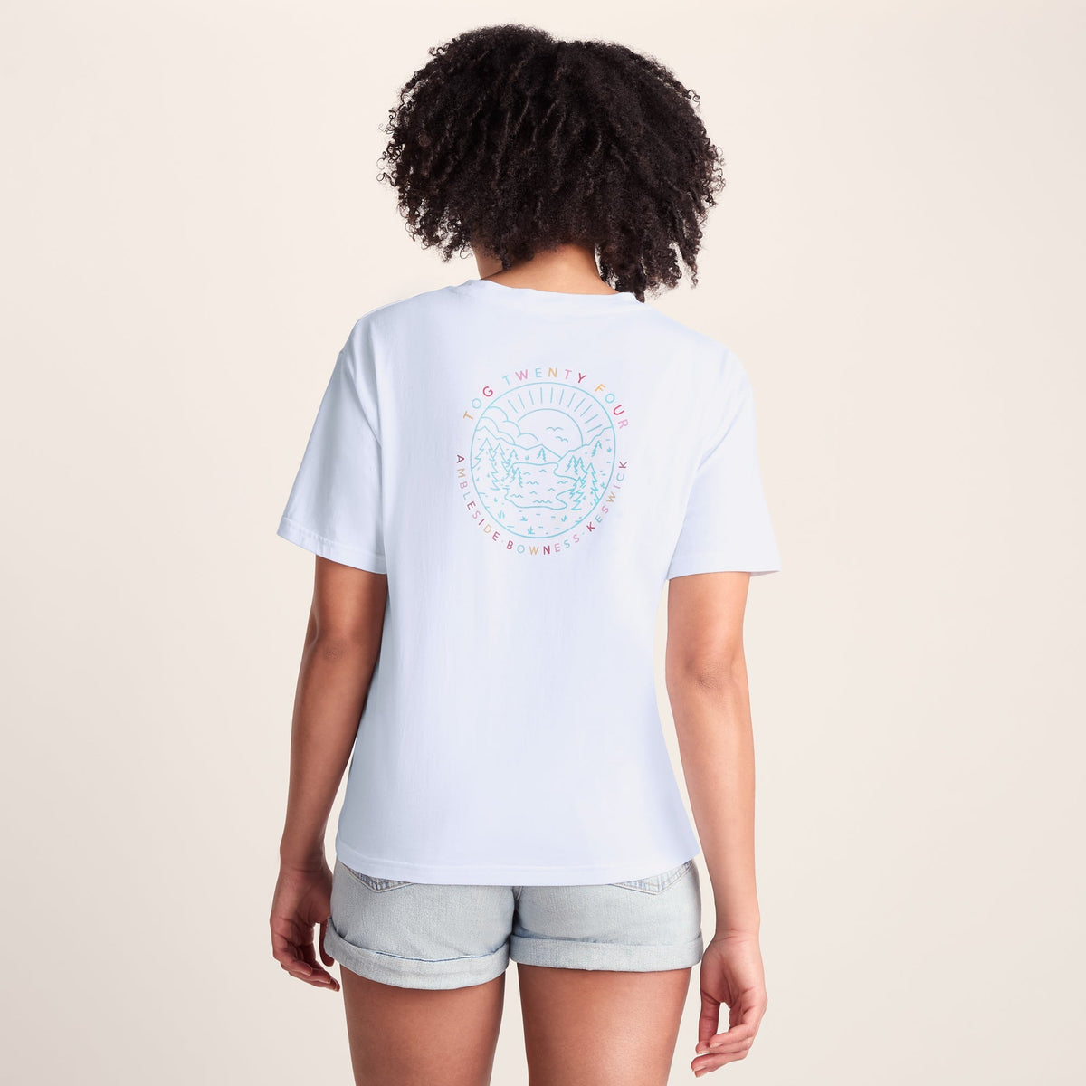 Lakeside Womens 100% Cotton Supersoft Relaxed Fit T-Shirt - Optic White