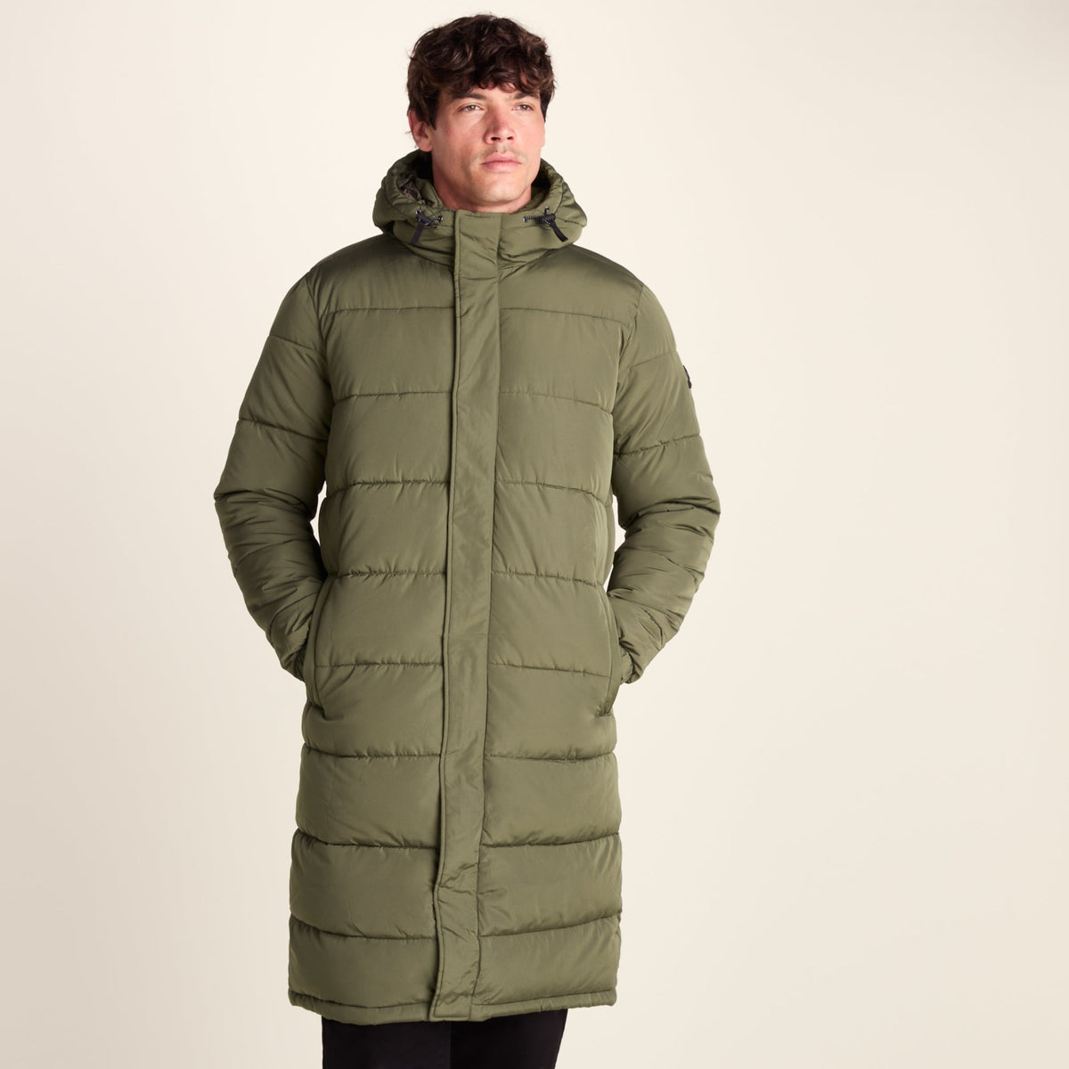 Langrick Mens Long Insulated Jacket - Khaki