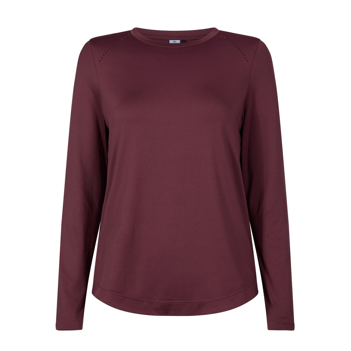 Leonie Womens Long Sleeve Performance Top - Black Raspberry