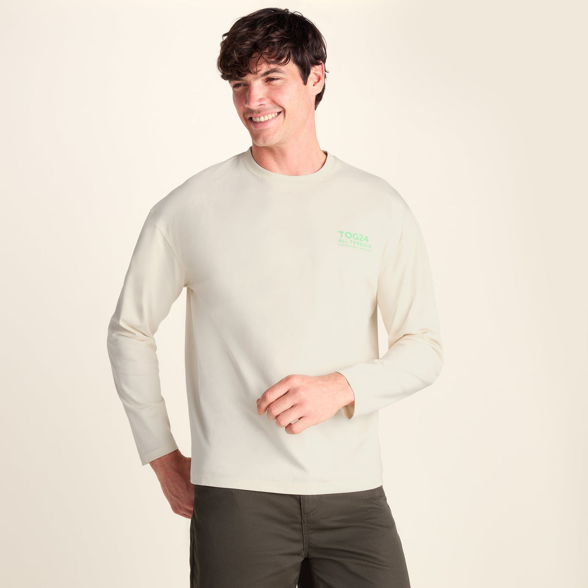 Lloyd Mens Premium Heavyweight 100% Cotton Jersey Top - Buttercream