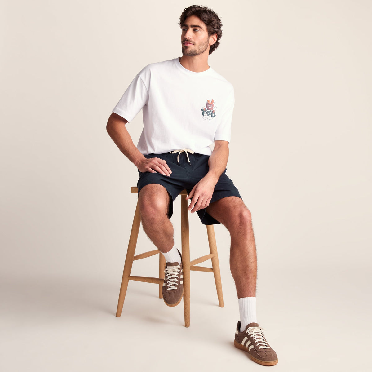 Loredo Mens Cotton Blend Shorts - Dark Indigo