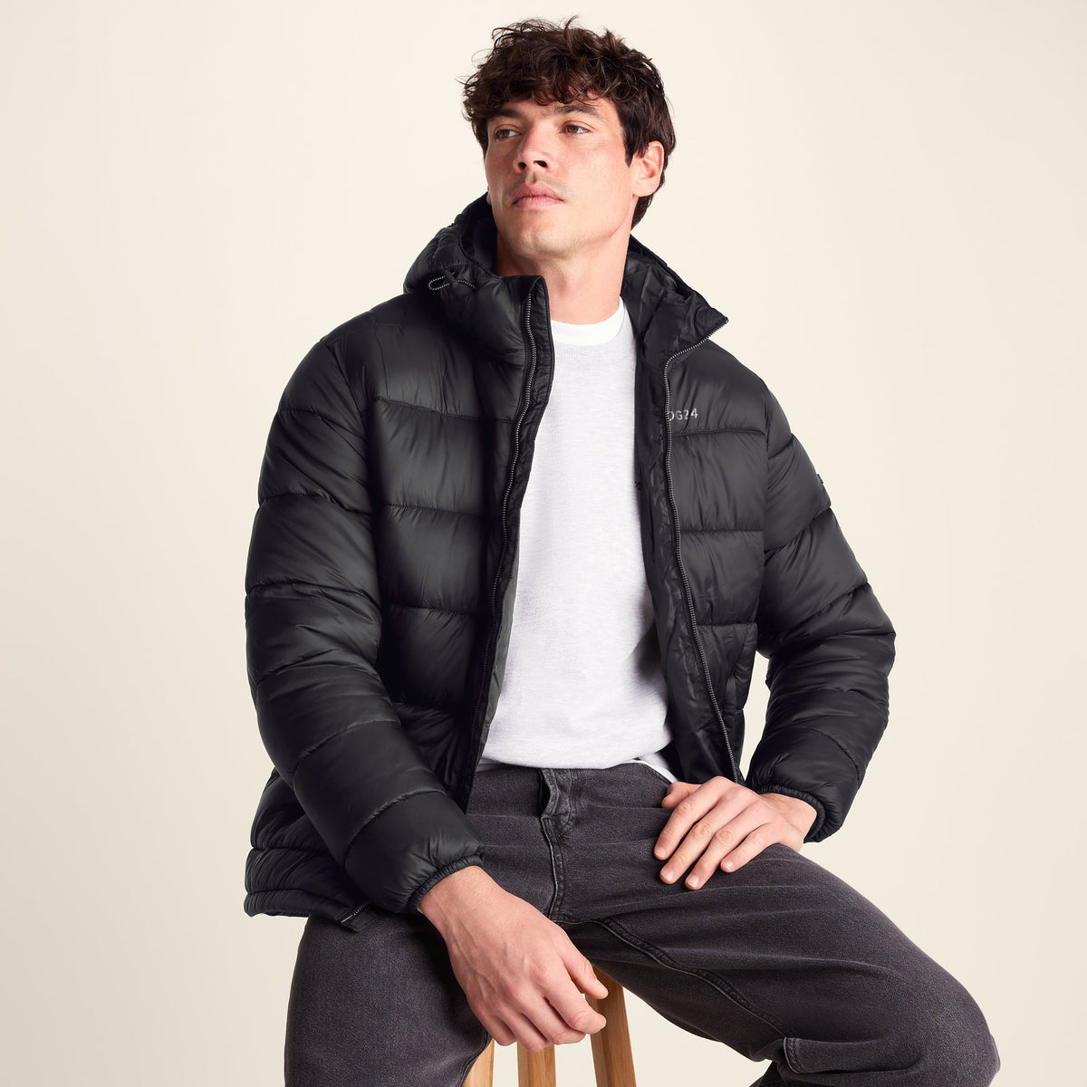 Maloney Mens Wind Resistant Insulated Jacket - Black