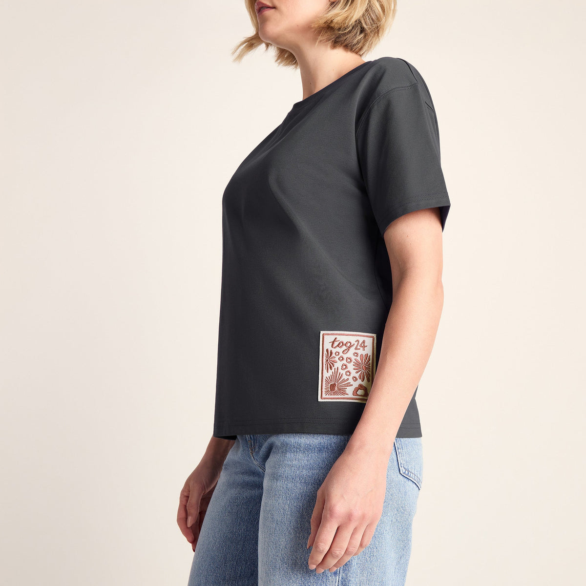 Margot Womens Supersoft Premium Relaxed Fit T-Shirt - Deep Slate