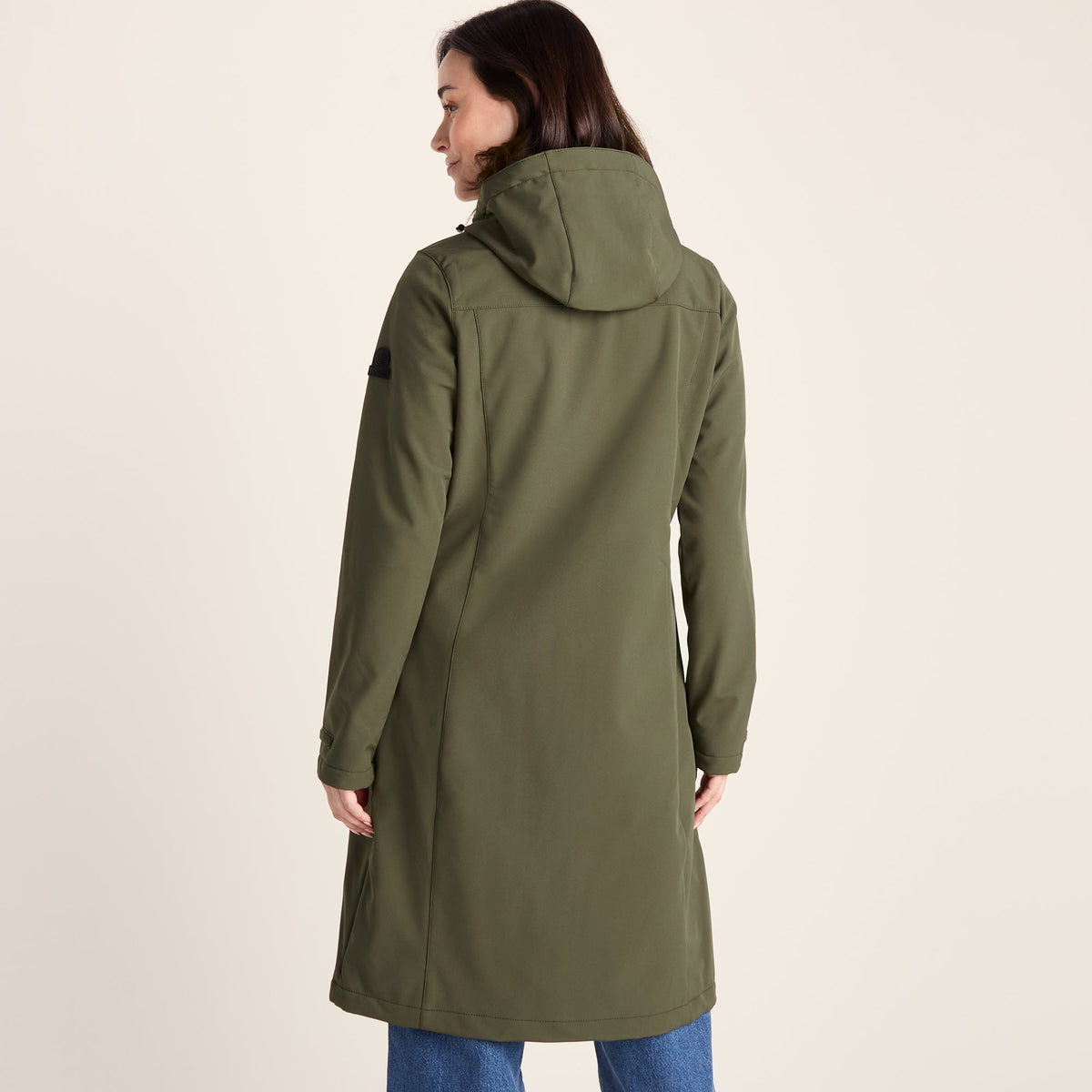 Marina Womens Long Water Resistant Softshell Jacket - Khaki