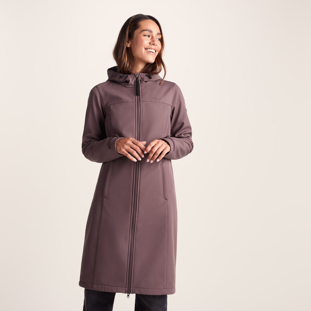Marina Womens Long Water Resistant Softshell Jacket - Dark Mauve