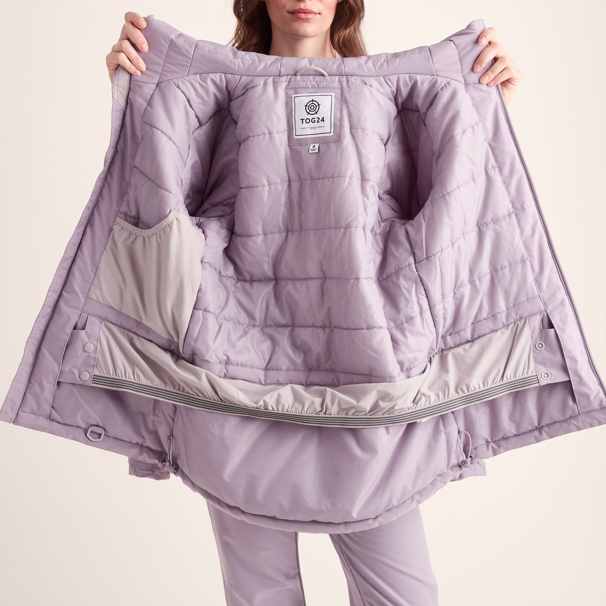 Meribel Womens Performance Waterproof Ski Jacket - Lavender Grey