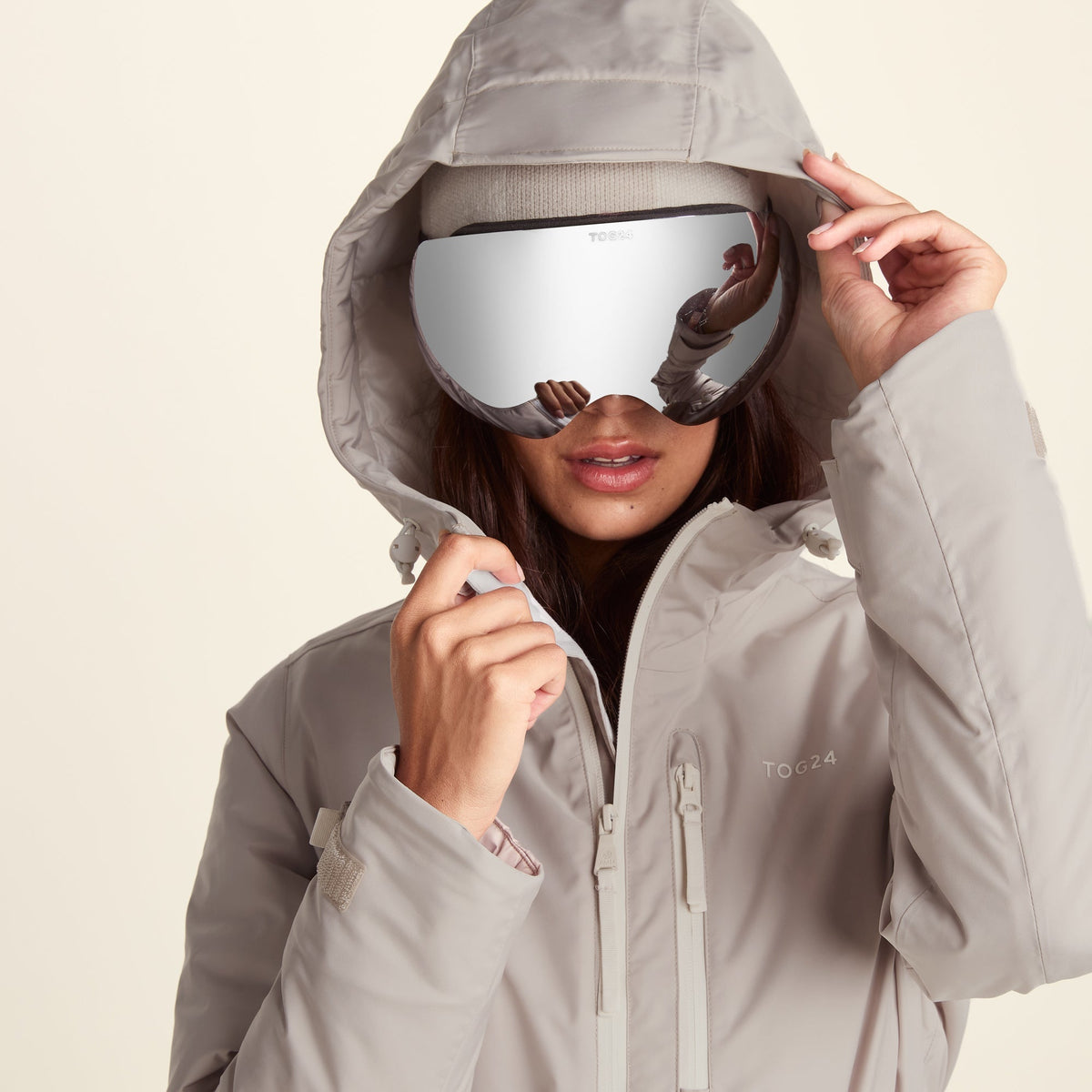 Meribel Womens Performance Waterproof Ski Jacket - Simply Taupe