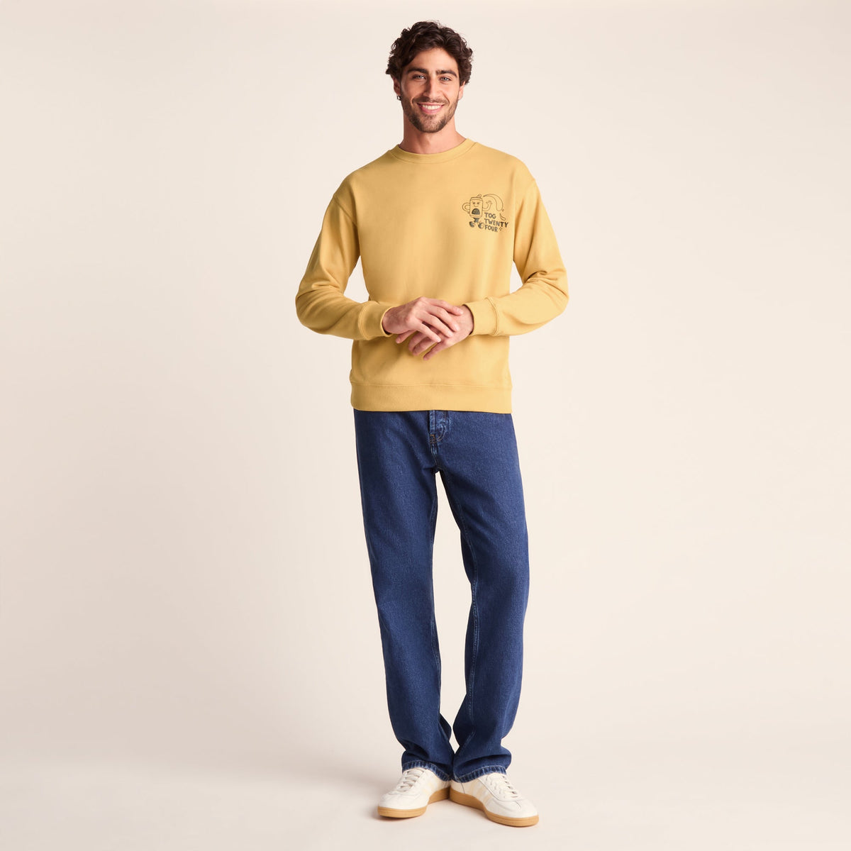 Miller Mens Relaxed Fit Supersoft Hattie Clark Sweat - Pale Amber