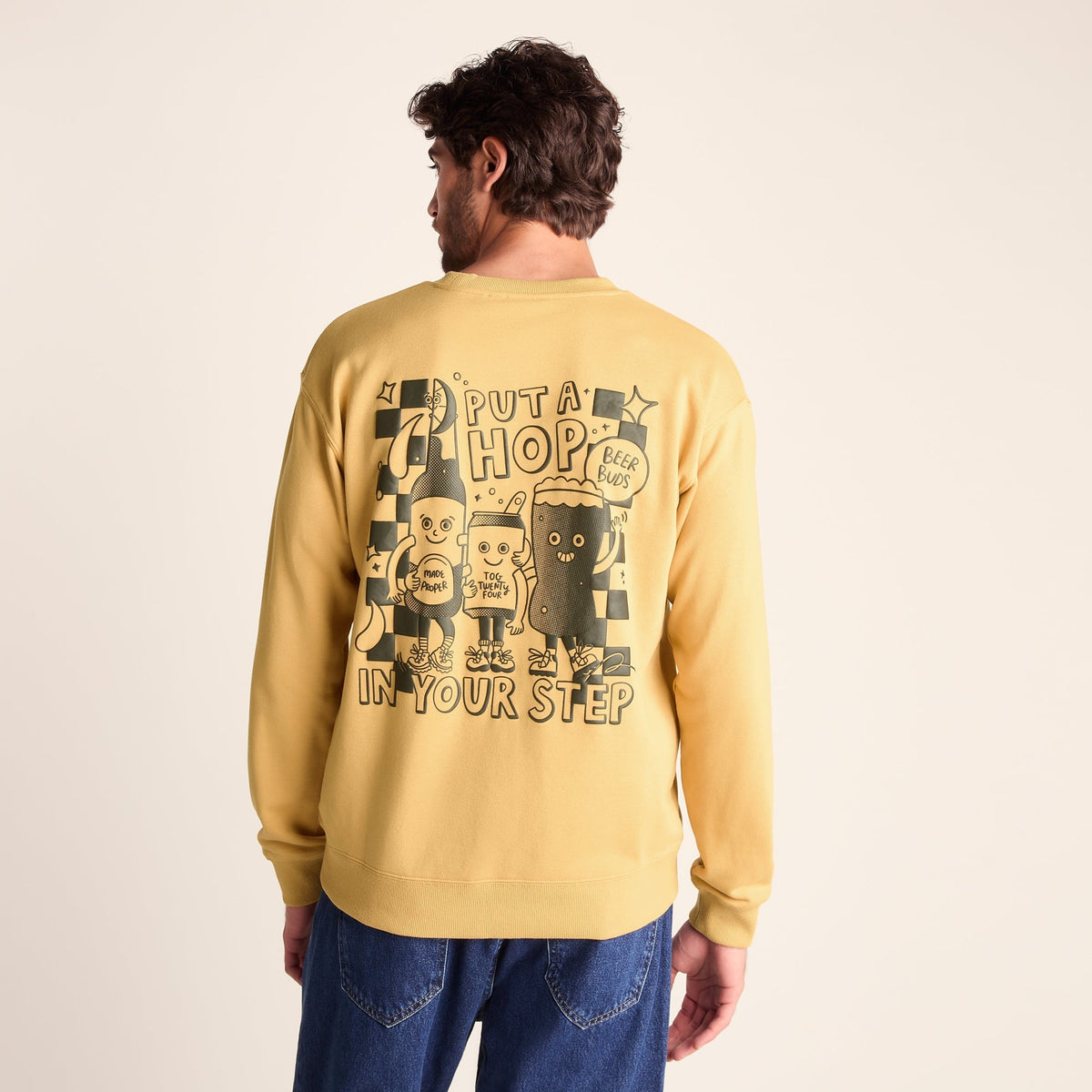 Miller Mens Relaxed Fit Supersoft Hattie Clark Sweat - Pale Amber