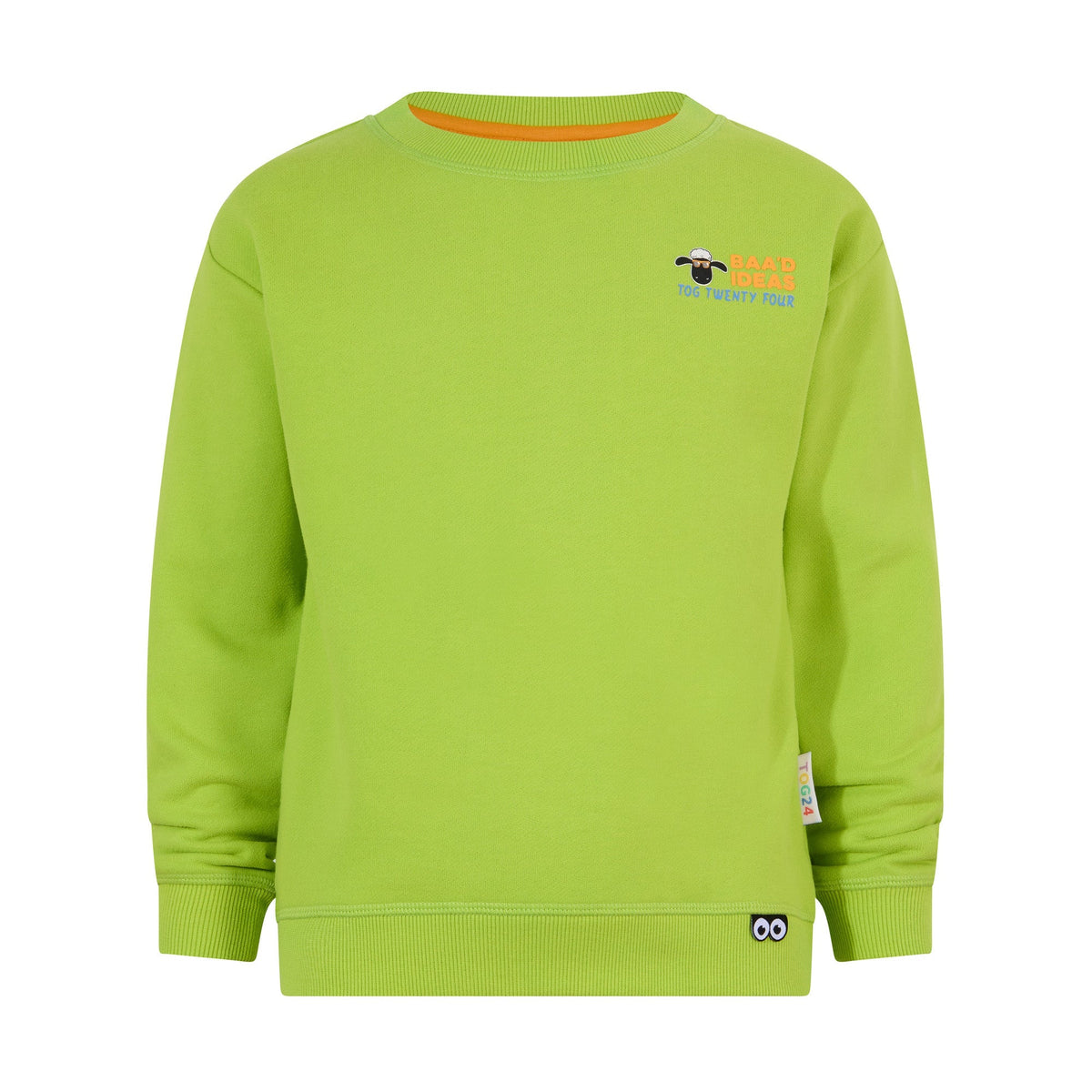 Montadale Kids Shaun the Sheep Crew Sweat - Lime Green