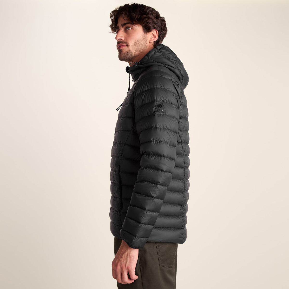 North Mens RDS Certified Down Hooded Jacket - Black