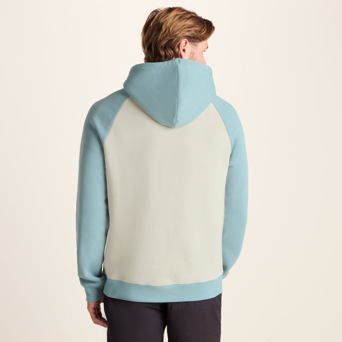Noston Mens Supersoft Raglan Hoody - Summer Sky